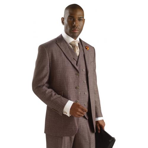 E. J. Samuel Brown Self-Design Super Wool Blend Suit K2